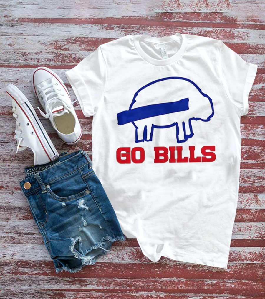 Buffalo Bills Go Bills Funny Sketch Football Fan T-Shirt