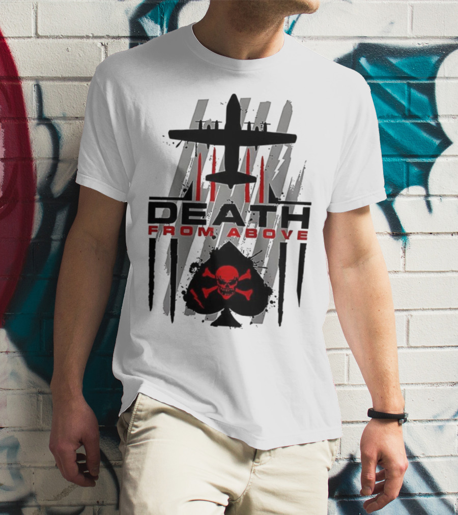 Death From Above Hercules Ace Of Spades Skull And Crossbones T-Shirt