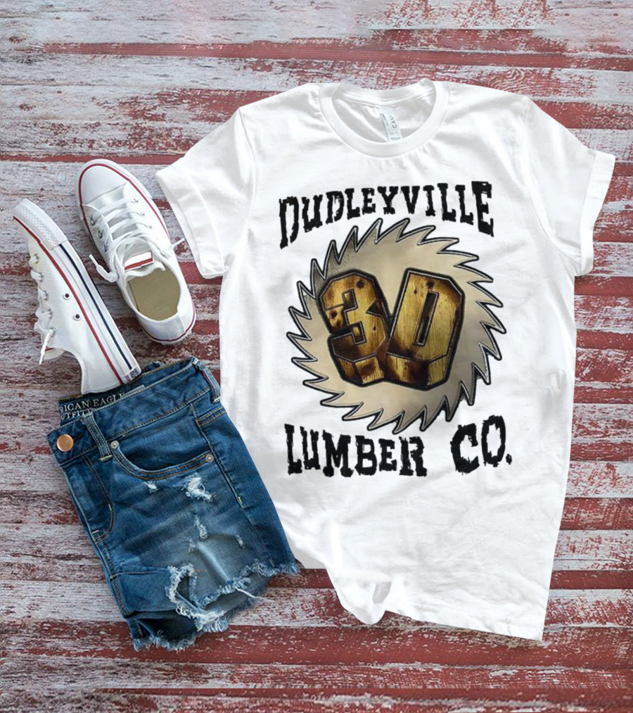 Dudleyville 3D Lumber Co Saw Blade Logo T-Shirt
