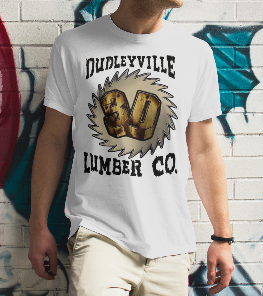 Dudleyville 3D Lumber Co Saw Blade Logo T-Shirt