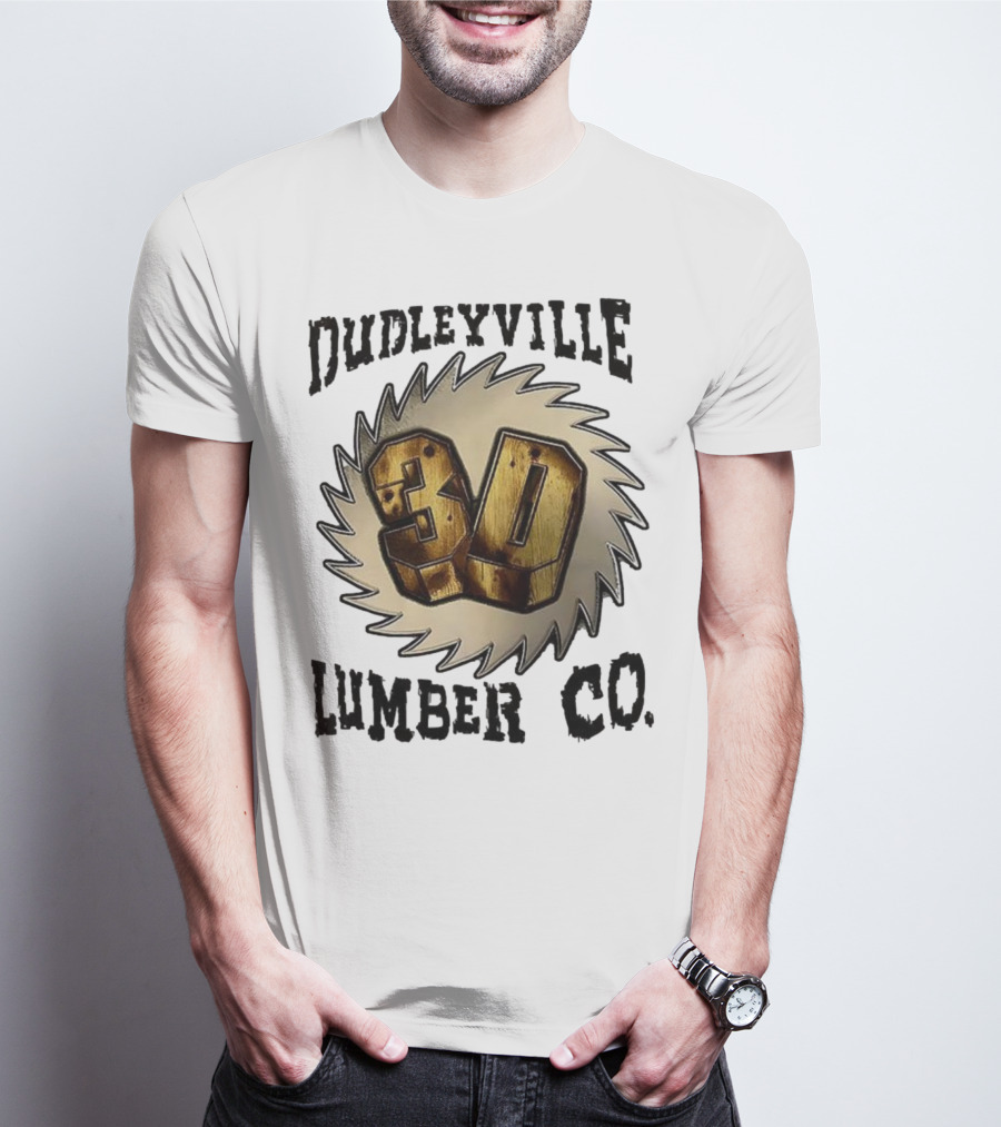 Dudleyville 3D Lumber Co Saw Blade Logo T-Shirt