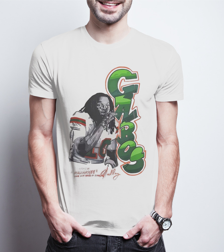 Malachi Toney Gabos Miami Hurricanes Malihassee Signature T-Shirt