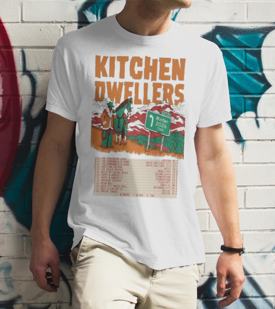 Kitchen Dwellers Winter Tour 2026 Exit 26 Music Venues And Dates T-Shirt