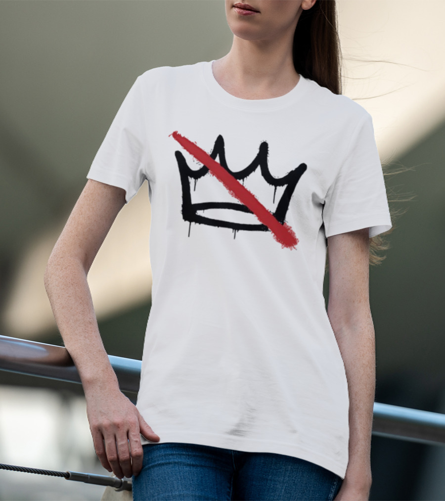 New No Kings In America Strikethrough Crown Symbol T-Shirt