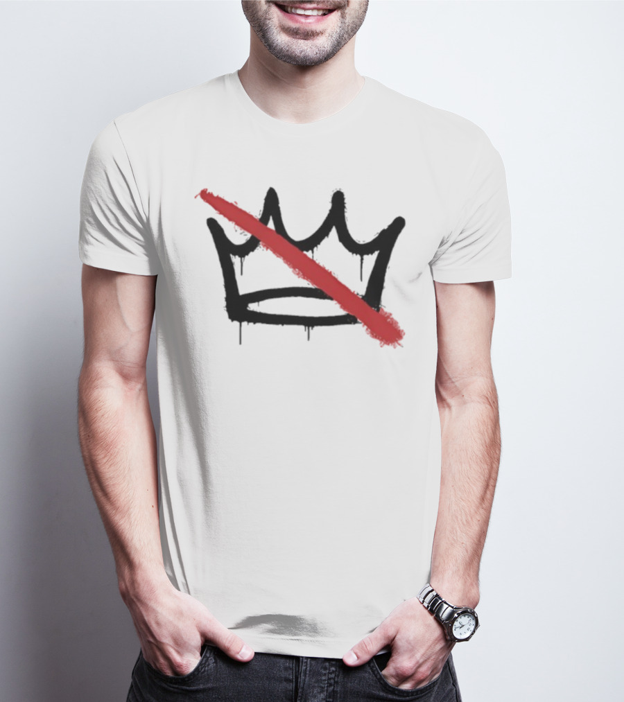 New No Kings In America Strikethrough Crown Symbol T-Shirt