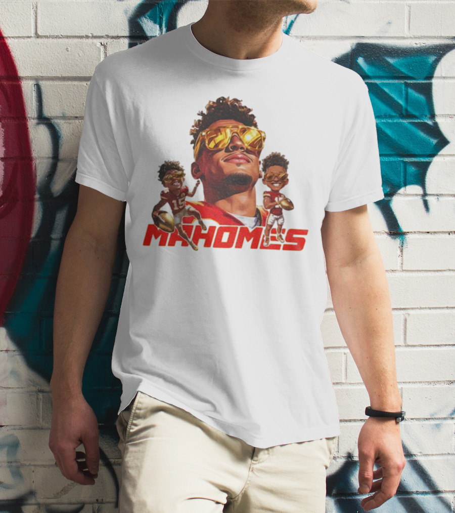 Patrick Mahomes Kansas City Chiefs Football Player Caricature Mahomes 2025 T-Shirt