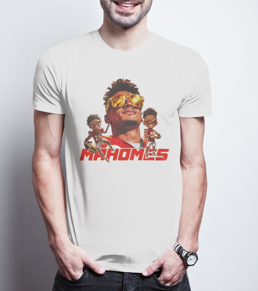 Patrick Mahomes Kansas City Chiefs Football Player Caricature Mahomes 2025 T-Shirt