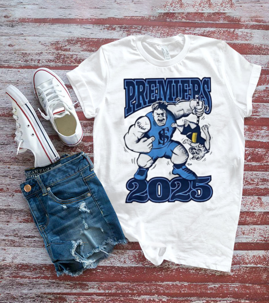 Sturt Football Club Premiers 2025 Mascot Victory Image T-Shirt