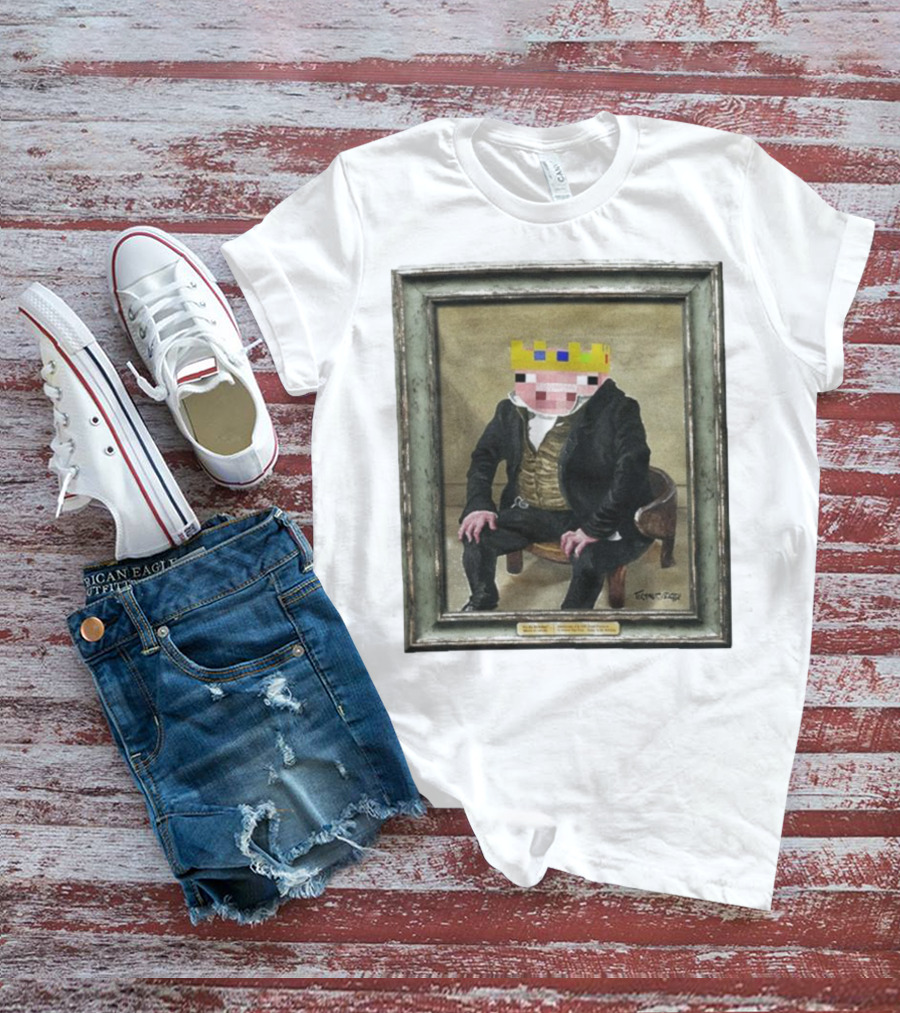 Technoblade Crown Vintage Framed Minecraft Character Pixels T-Shirt