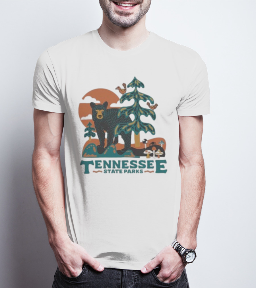Tennessee State Parks Bear Nature Scene And Forest Wildlife T-Shirt