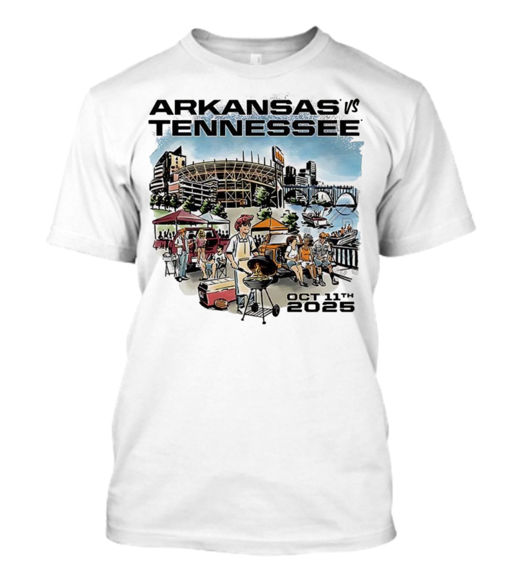 Arkansas Tennessee Tailgate Scene Neyland Stadium October 11th 2025 T-Shirt