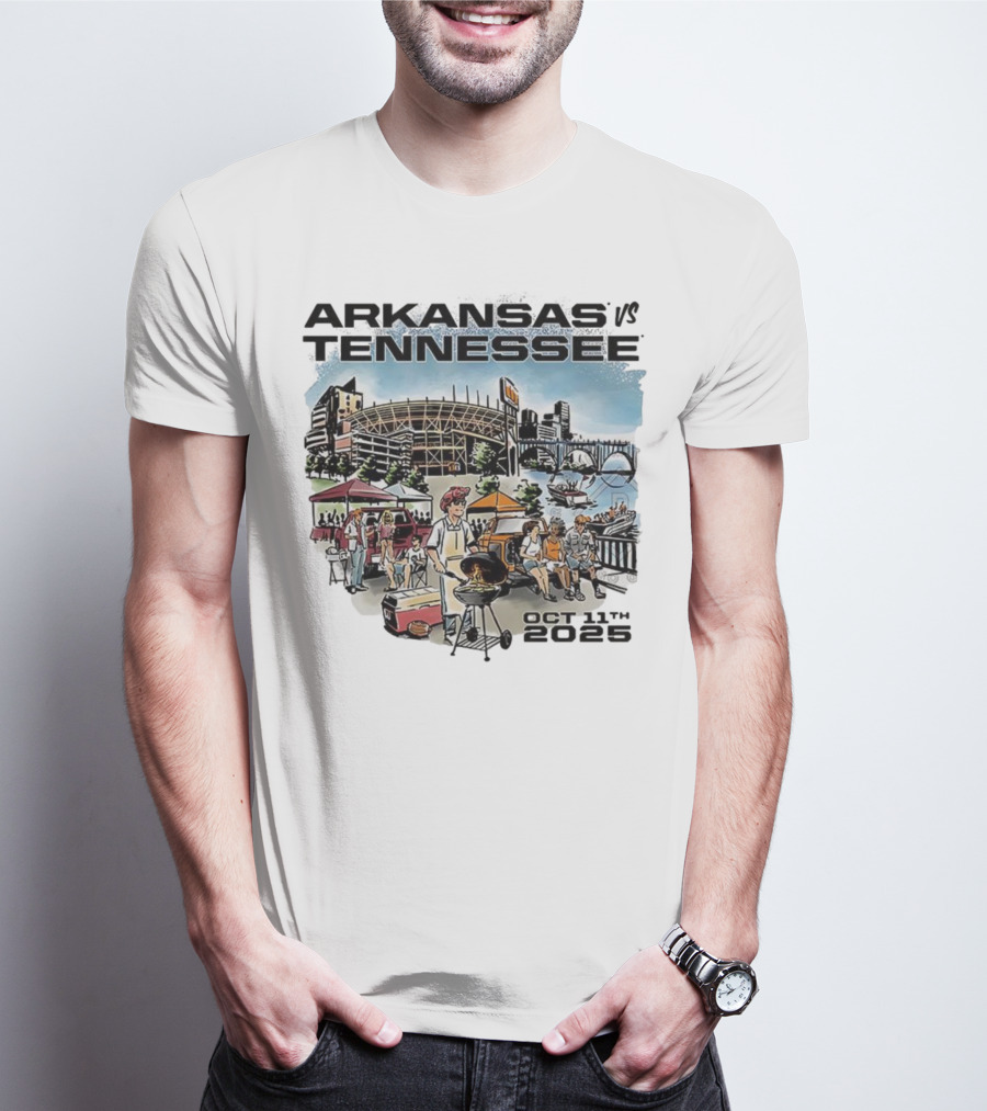 Arkansas Tennessee Tailgate Scene Neyland Stadium October 11th 2025 T-Shirt