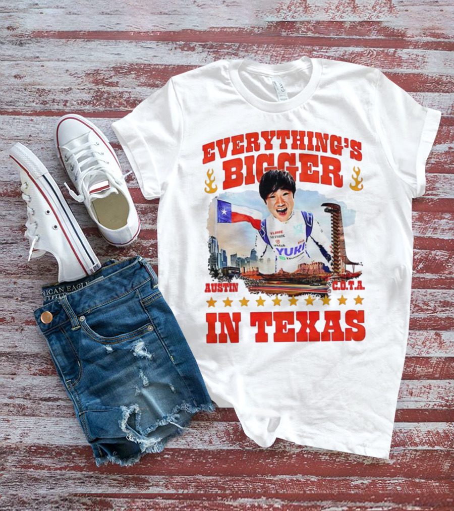 Tsunoda Yuki Everything's Bigger Austin COTA Texas T-Shirt