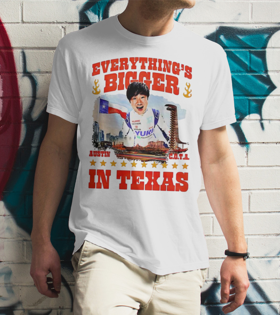 Tsunoda Yuki Everything's Bigger Austin COTA Texas T-Shirt