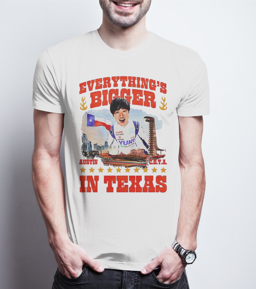 Tsunoda Yuki Everything's Bigger Austin COTA Texas T-Shirt