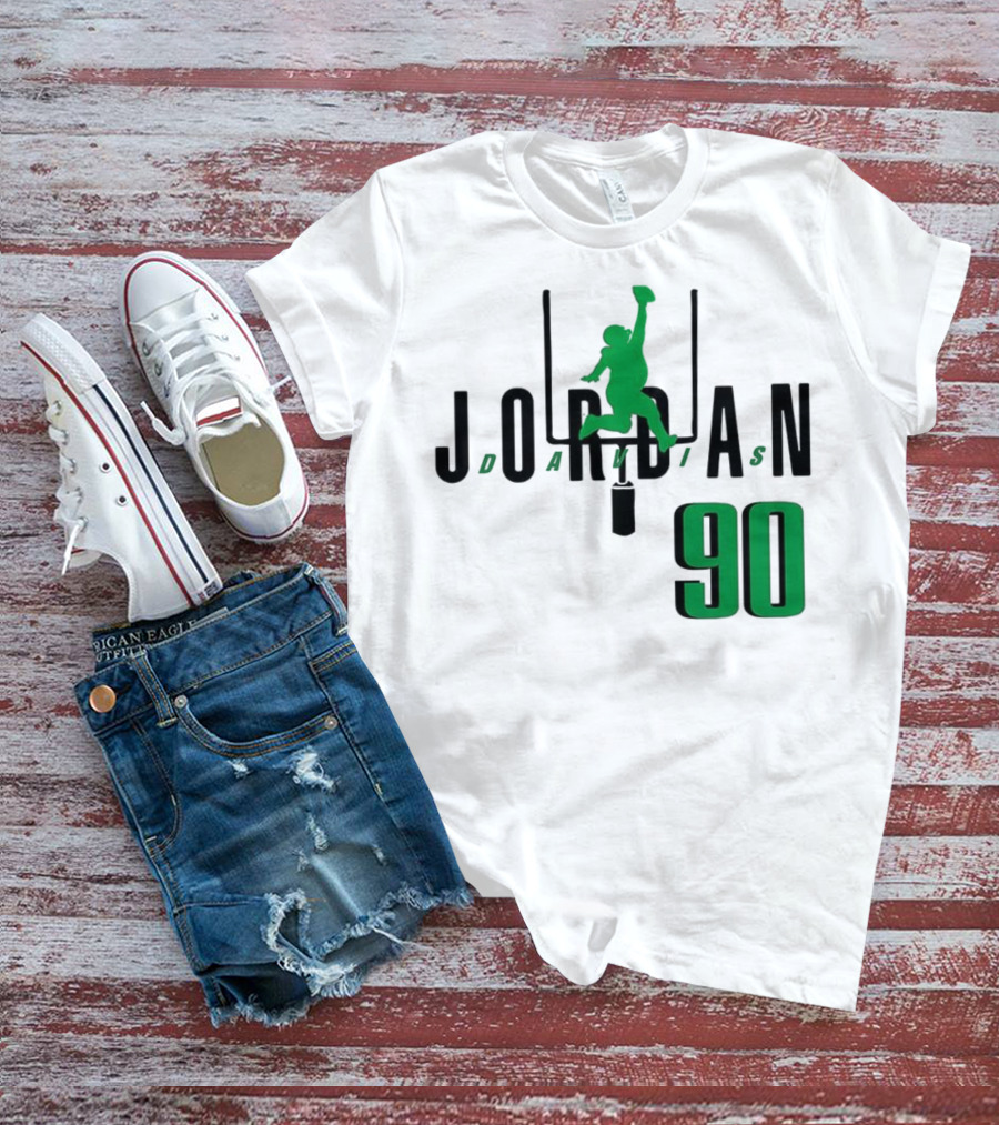 Jordan Davis Philadelphia Eagles Number 90 Air Player Silhouette T-Shirt