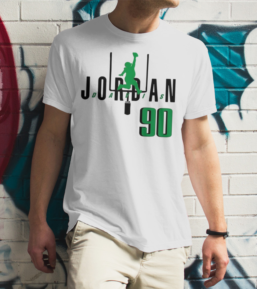 Jordan Davis Philadelphia Eagles Number 90 Air Player Silhouette T-Shirt
