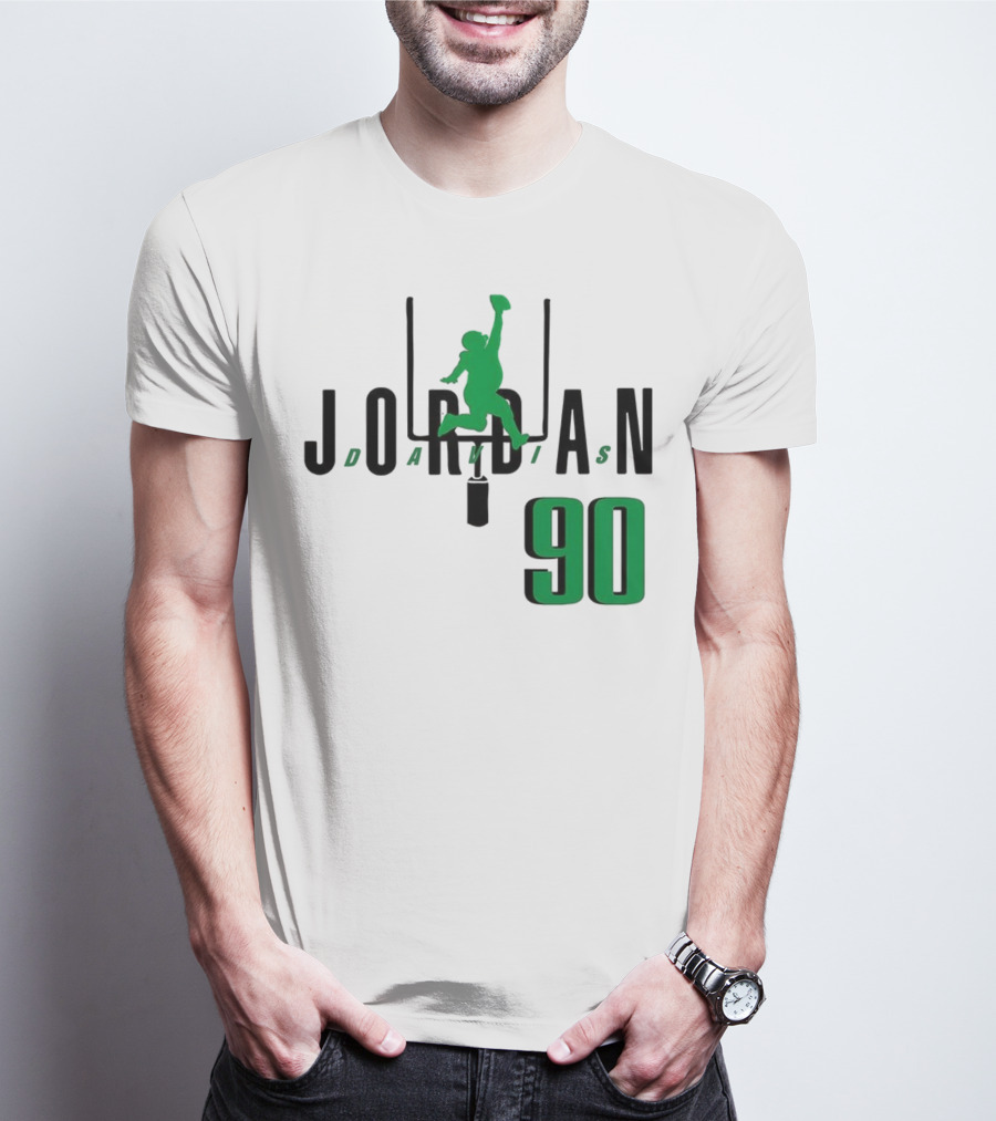 Jordan Davis Philadelphia Eagles Number 90 Air Player Silhouette T-Shirt