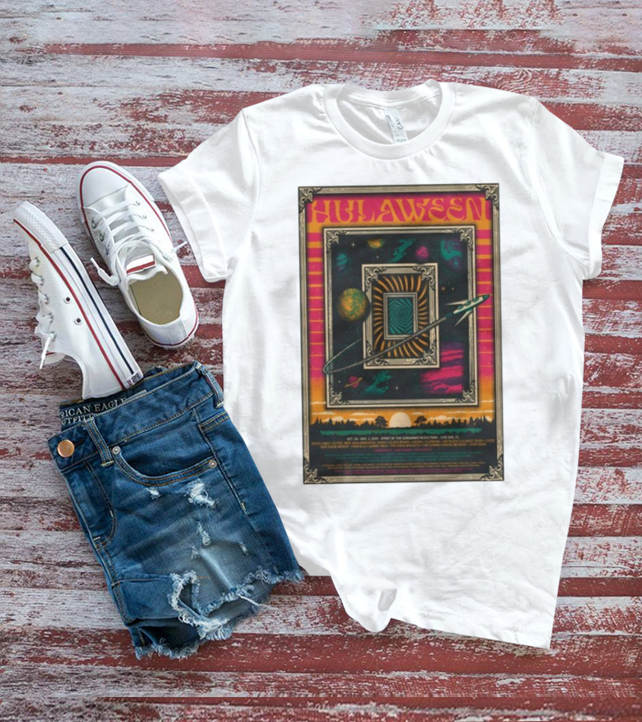 Hulaween 2025 Spirit Of The Suwannee Music Park Live Oak FL Astronaut Outer Space Journey T-Shirt