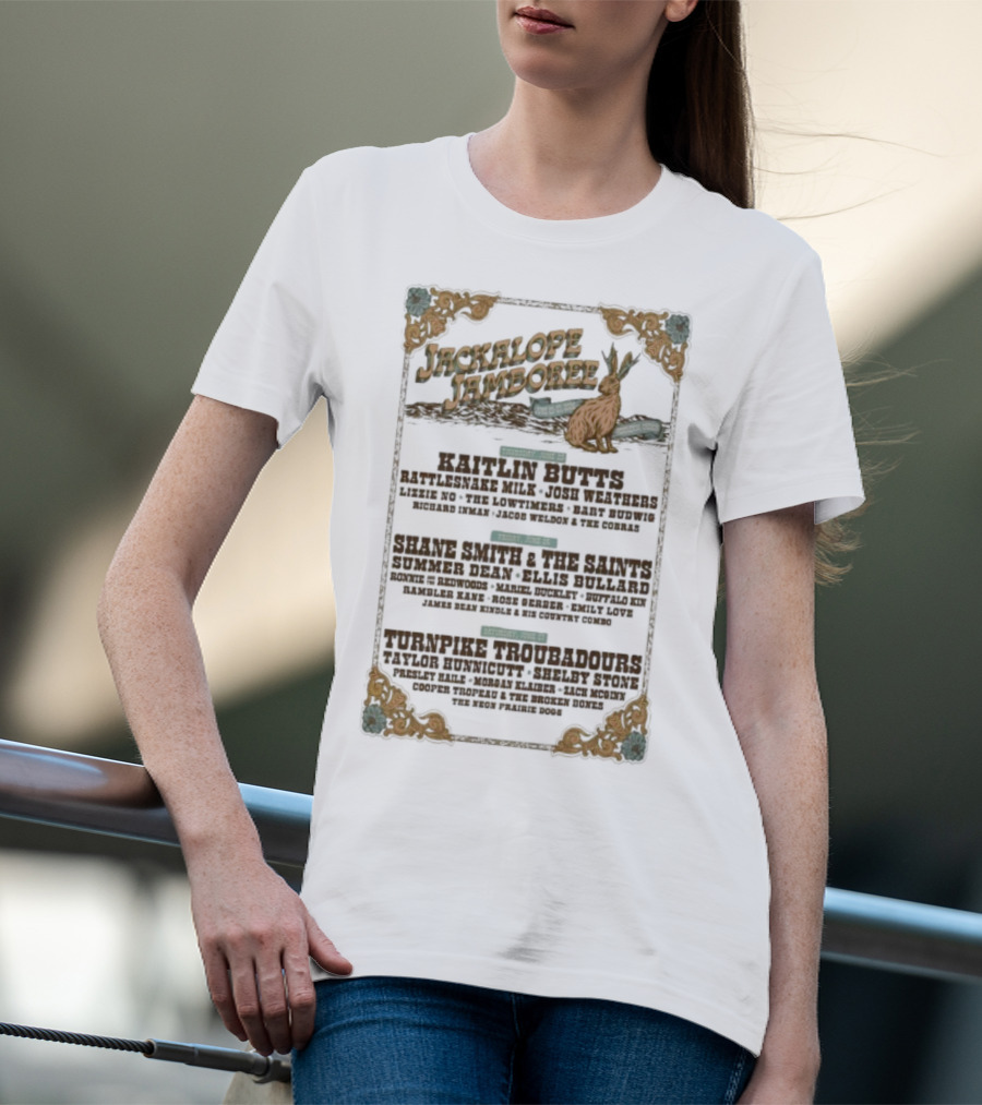 Jackalope Jamboree 2026 Pendleton Oregon American Aquarium Shane Smith Craig Morgan Lineup T-Shirt