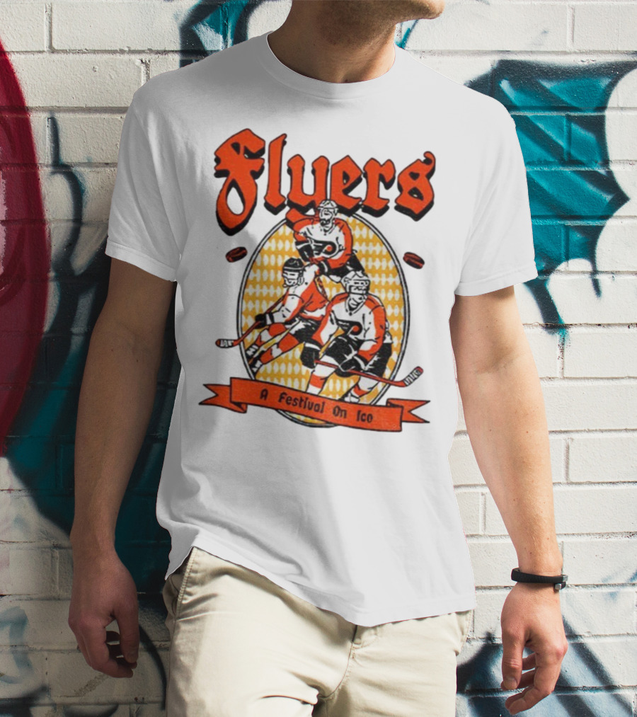 Philadelphia Flyers A Festival On Ice Hockey Team T-Shirt