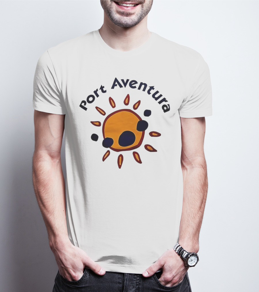 Port Aventura Sunburst Logo Design T-Shirt