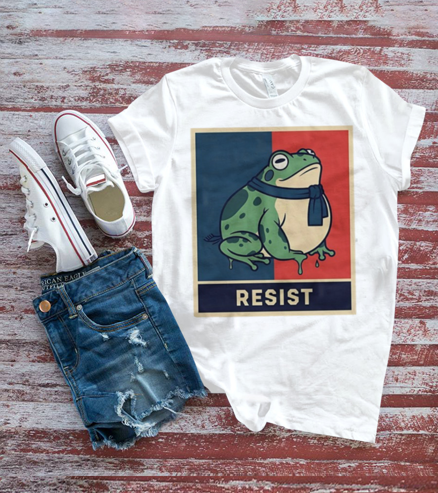 Portland Frog Protest Resist Activist Retro Style T-Shirt