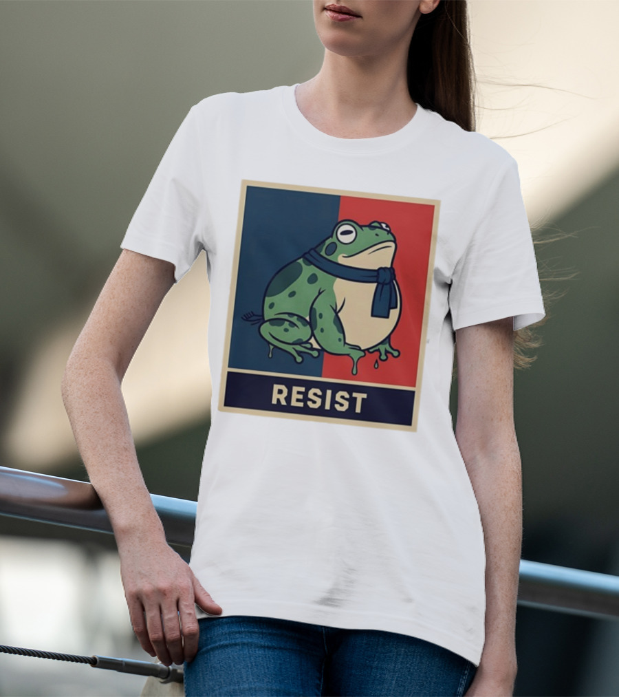 Portland Frog Protest Resist Activist Retro Style T-Shirt