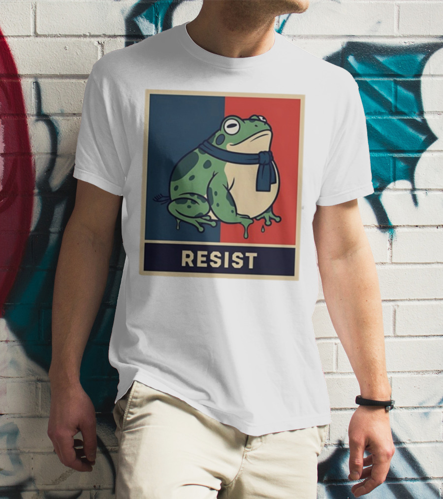 Portland Frog Protest Resist Activist Retro Style T-Shirt