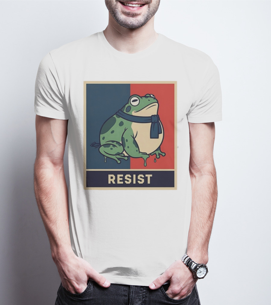 Portland Frog Protest Resist Activist Retro Style T-Shirt