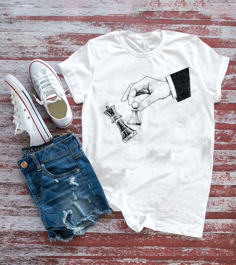 Protest Chess Pawn Topples King No Kings In America Bold Political Statement T-Shirt