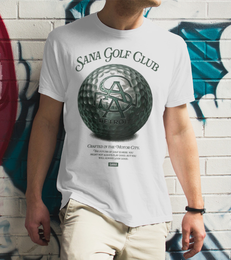 Sana Golf Club Detroit Crafted In The Motor City T-Shirt