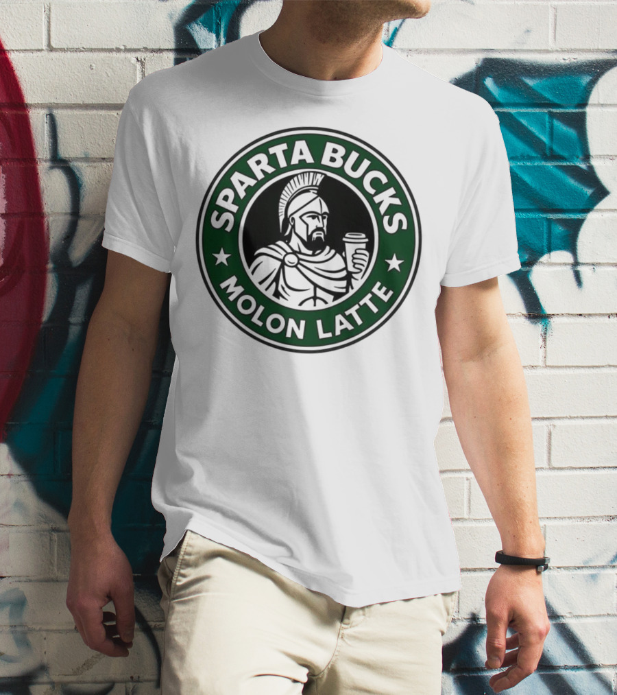 Sparta Bucks Molon Latte Roman Warrior Coffee T-Shirt