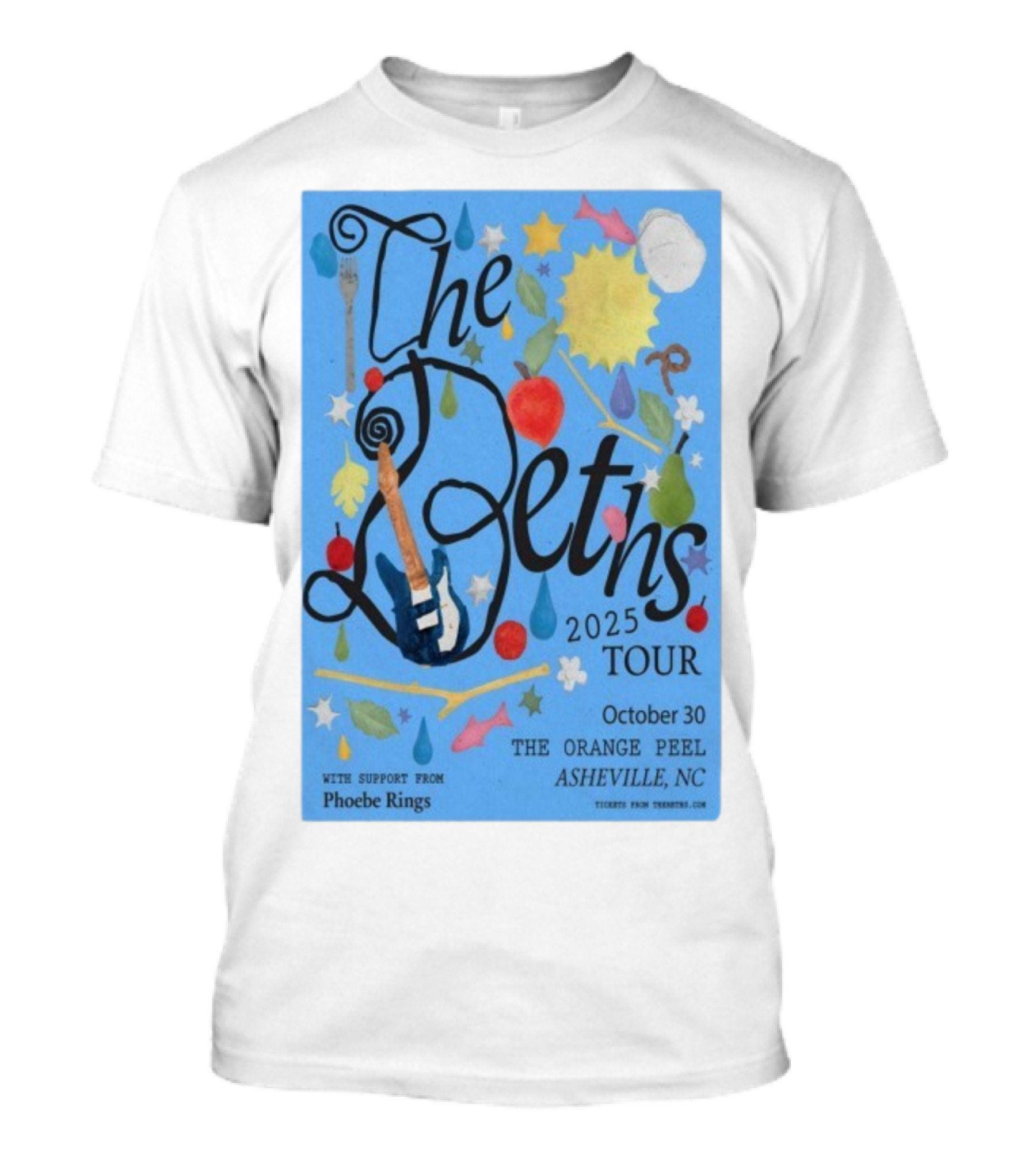 The Beths Tour 2025 The Orange Peel Asheville NC October 30 With Phoebe Rings T-Shirt