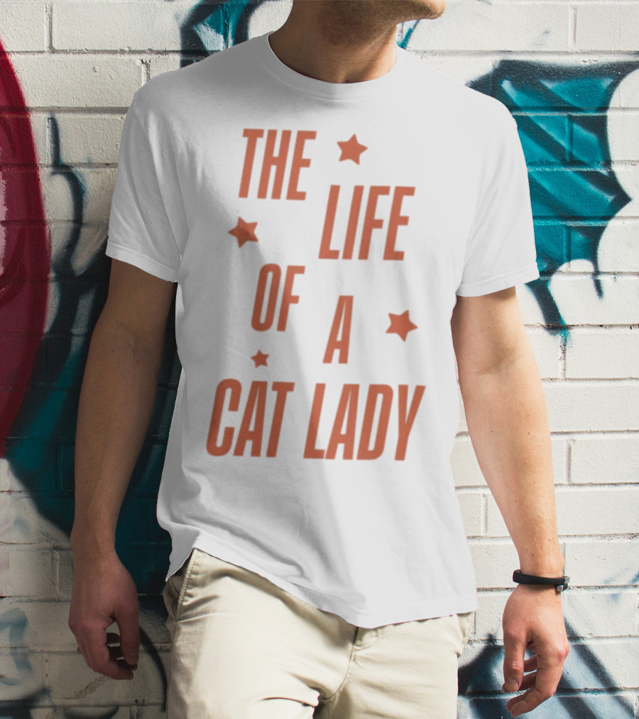 The Life Of A Cat Lady Stars T-Shirt