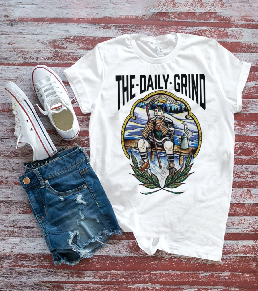 The Daily Grind Hockey Relaxation Scene NHL Inspired T-Shirt