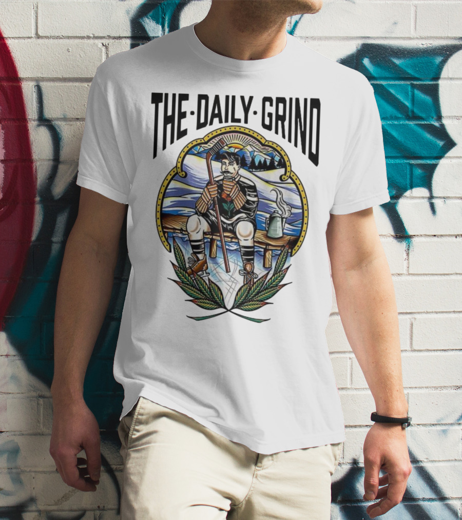 The Daily Grind Hockey Relaxation Scene NHL Inspired T-Shirt