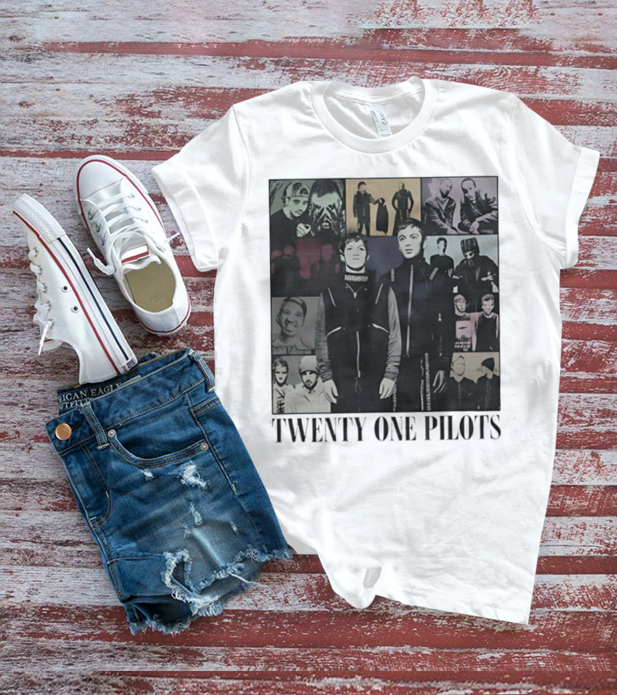 Twenty One Pilots Clancy Eras Tour 2025 Band Members Collage T-Shirt