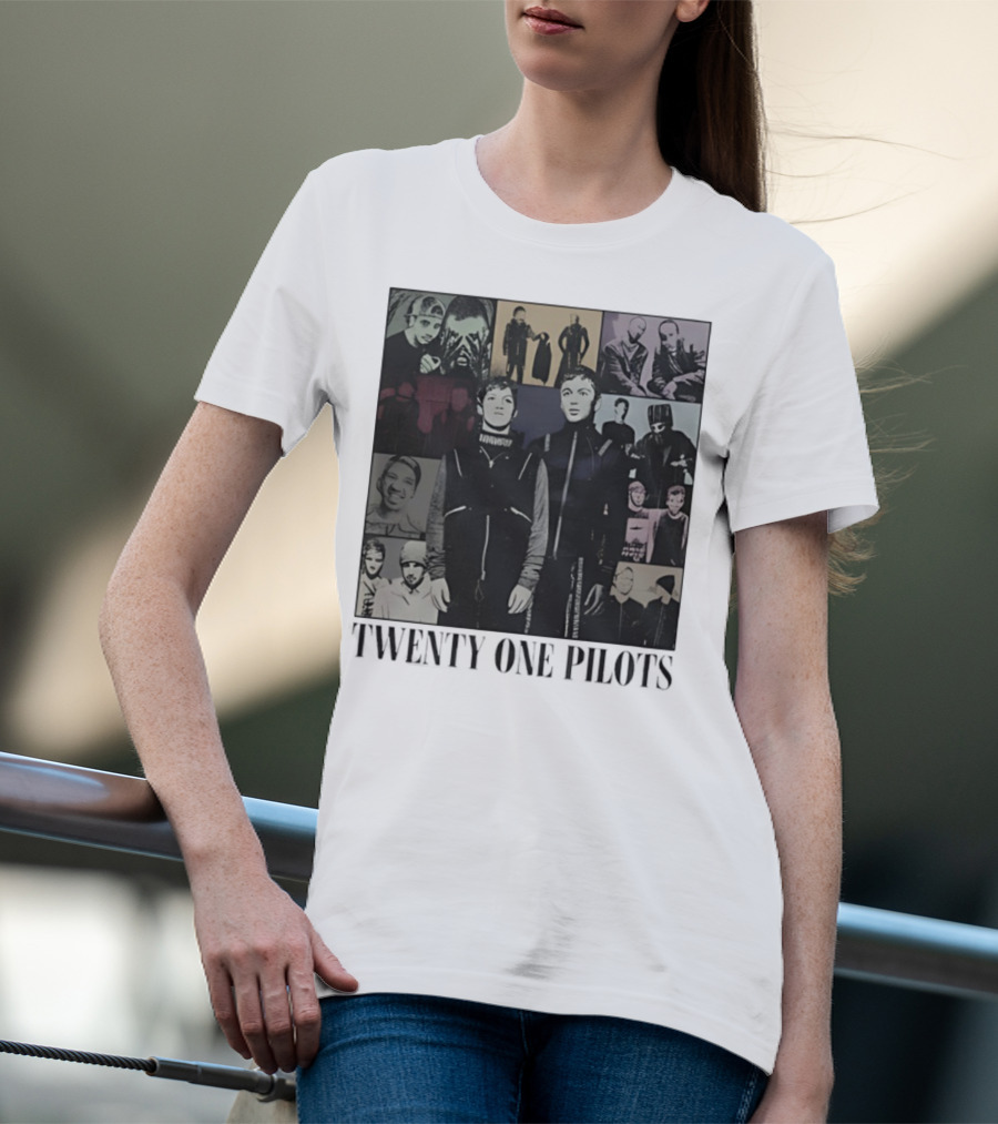 Twenty One Pilots Clancy Eras Tour 2025 Band Members Collage T-Shirt