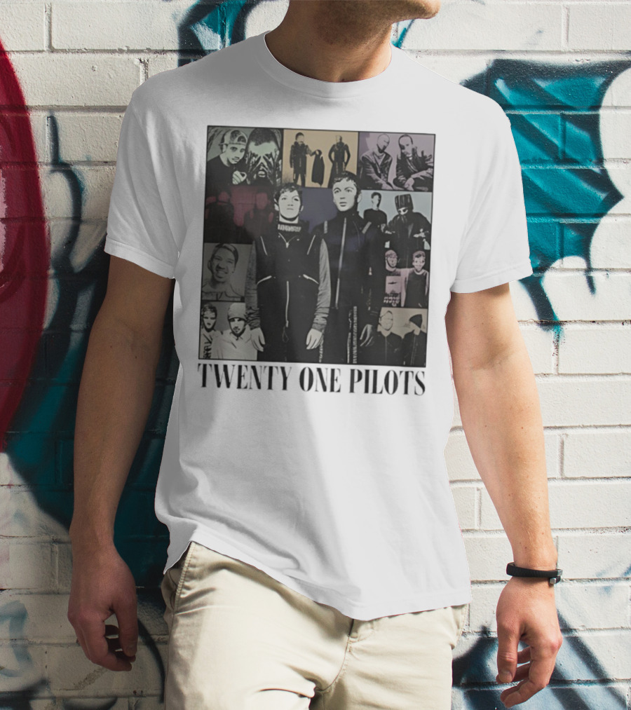 Twenty One Pilots Clancy Eras Tour 2025 Band Members Collage T-Shirt