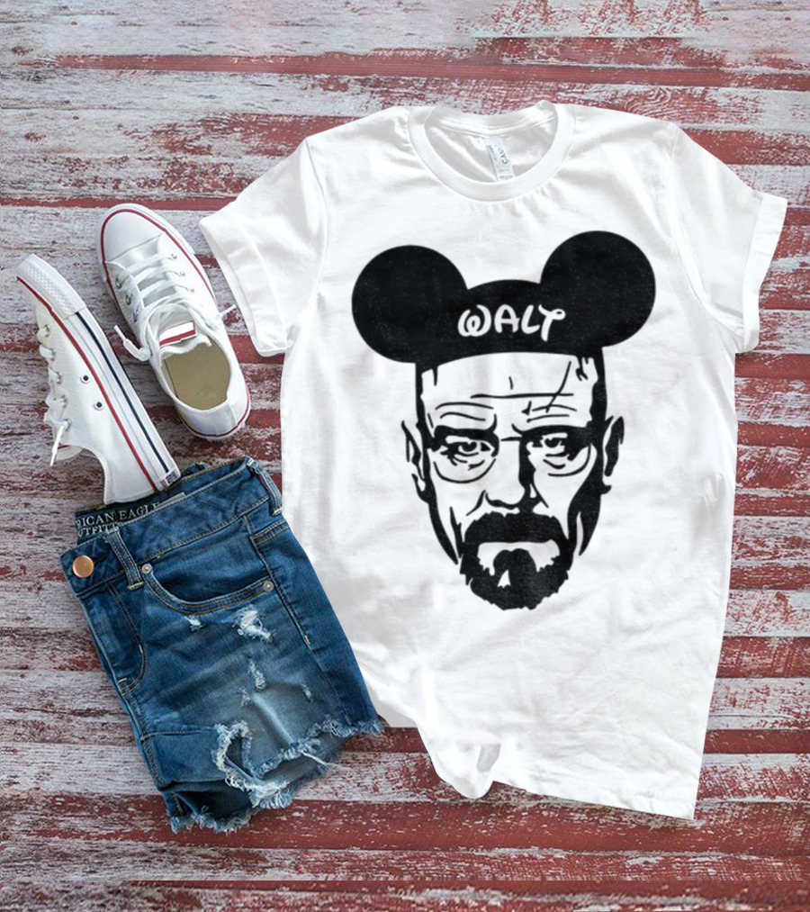 Walter White Mickey Mouse Breaking Bad Disney Meme T-Shirt