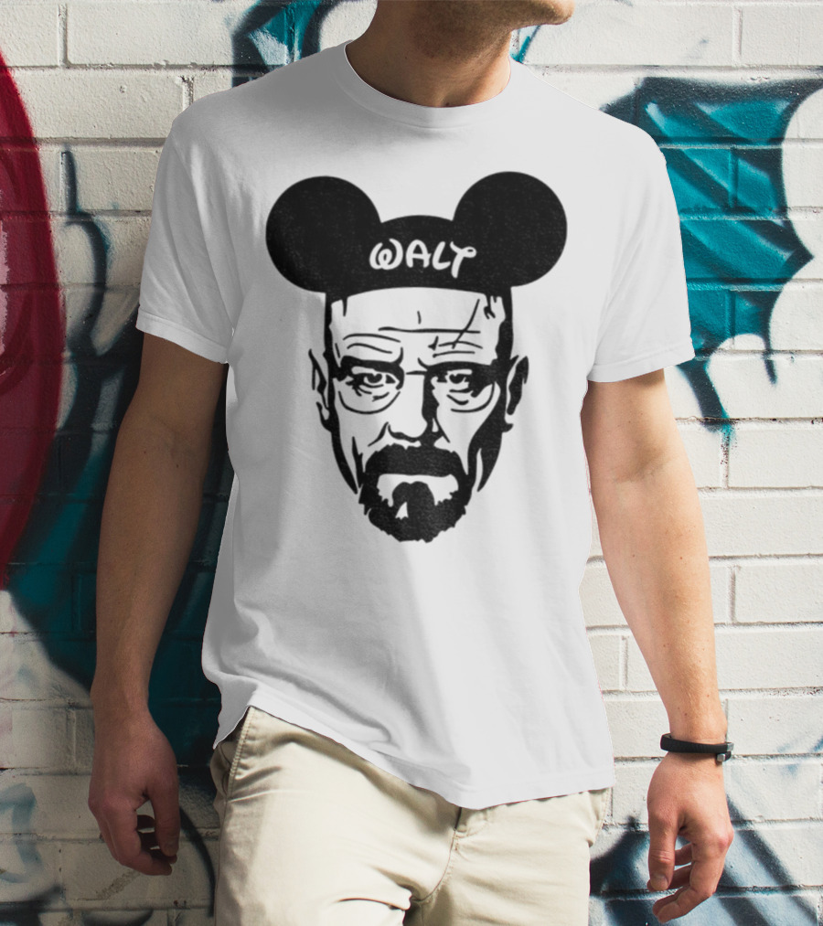 Walter White Mickey Mouse Breaking Bad Disney Meme T-Shirt