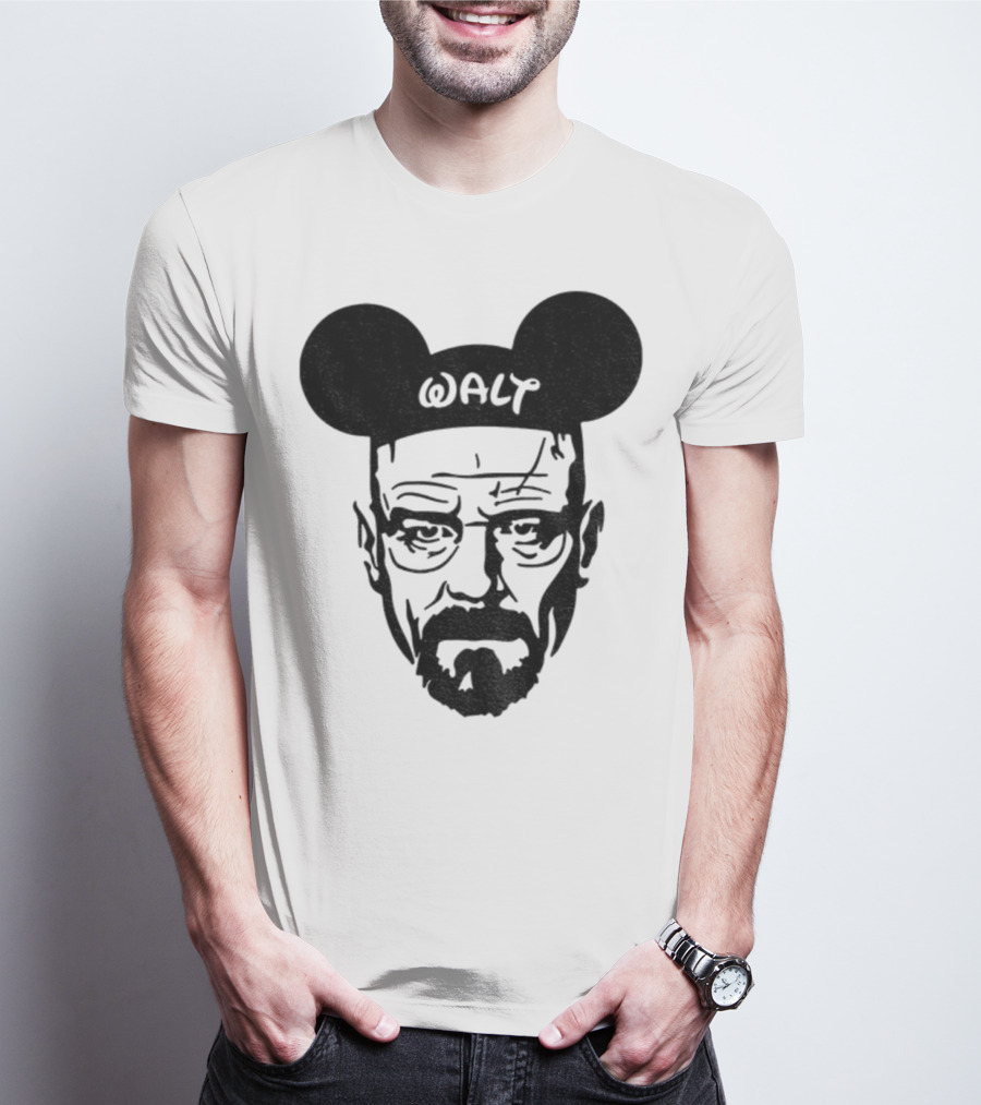 Walter White Mickey Mouse Breaking Bad Disney Meme T-Shirt