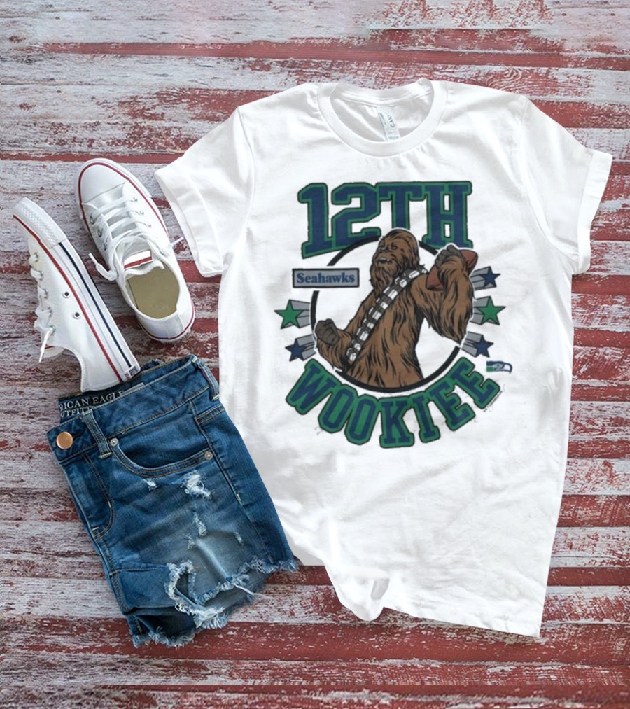 12TH Wookiee Chewbacca Seahawks Star Wars NFL Crossover T-Shirt