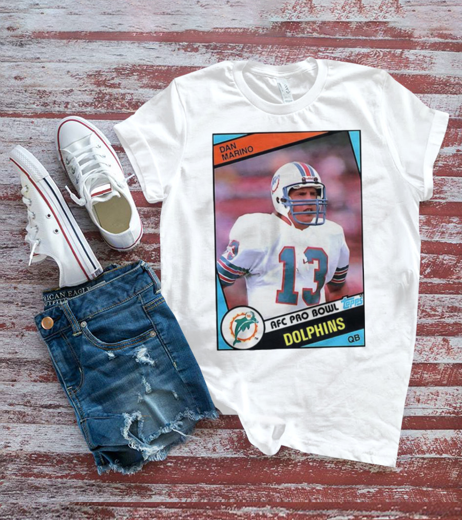 Dan Marino Miami Dolphins AFC Pro Bowl Quarterback Topps Trading Card T-Shirt