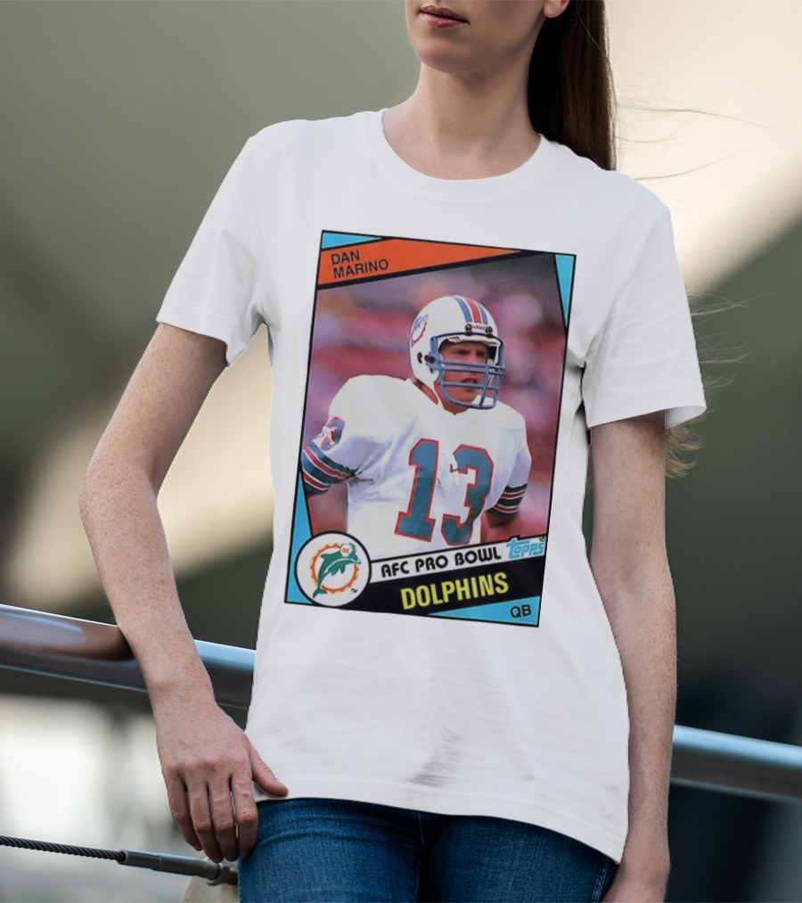 Dan Marino Miami Dolphins AFC Pro Bowl Quarterback Topps Trading Card T-Shirt