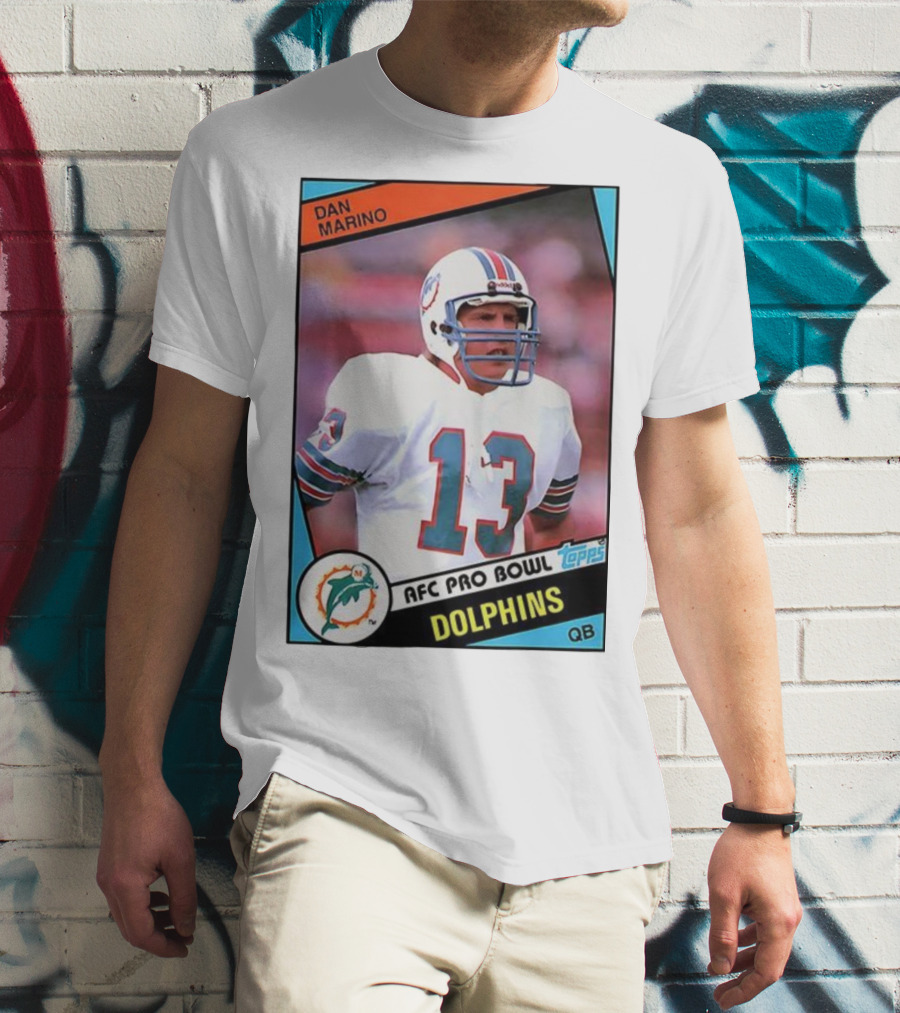 Dan Marino Miami Dolphins AFC Pro Bowl Quarterback Topps Trading Card T-Shirt