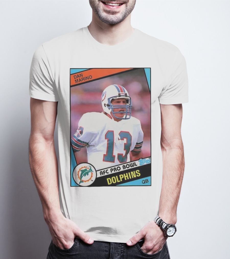 Dan Marino Miami Dolphins AFC Pro Bowl Quarterback Topps Trading Card T-Shirt