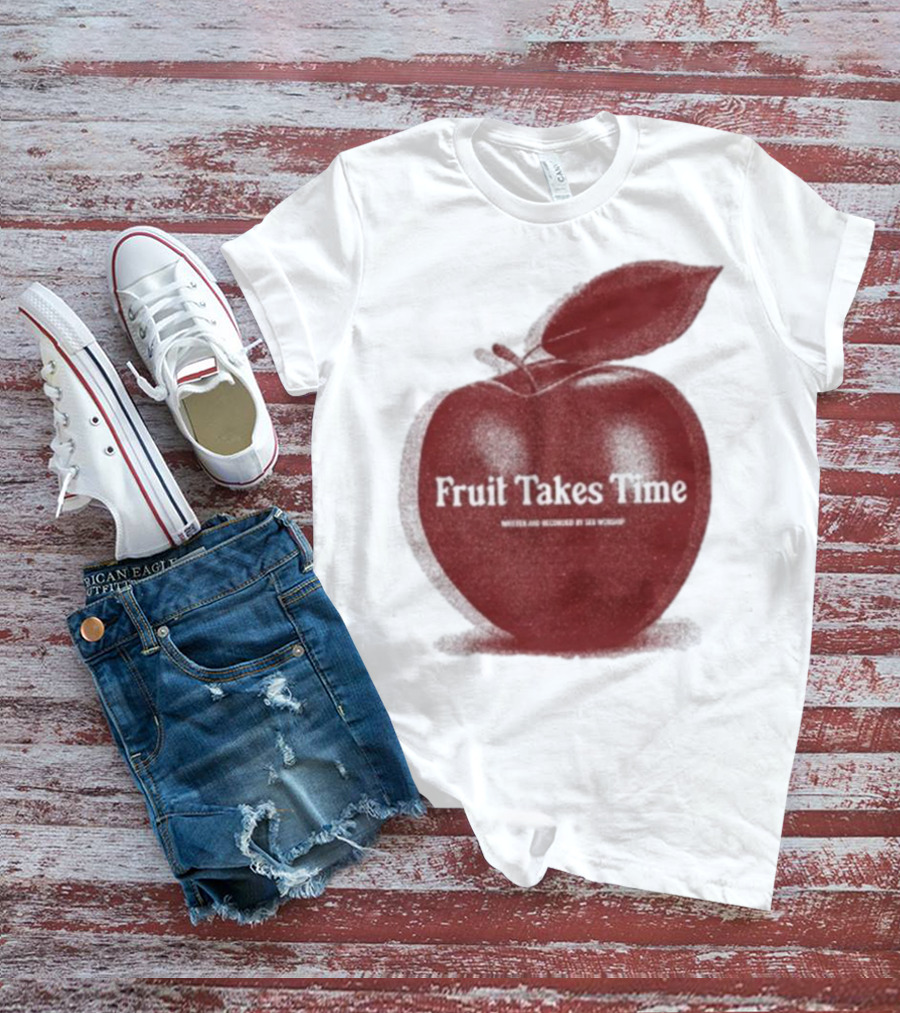 Fruit Takes Time By Seu Worship Red Apple T-Shirt