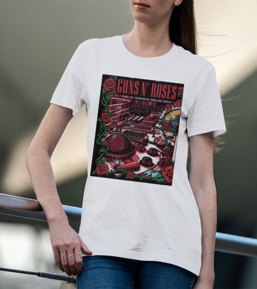 Guns N’ Roses Estadio Huracán 1st October 2025 Buenos Aires Argentina T-Shirt
